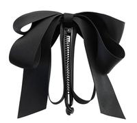 Black Bowknot Banana Clip, Satin Ribbon Bow Hair Claw Clips Hairpin, Sweet Cute Vertical Ponytail Holder Hair Barrettes Clamps for Women Girls,Clips and Barrettes, Hair Accessories