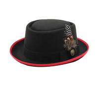 Black Bowler Hat - German Bavarian Oktoberfest Costume - Oktoberfest Outfits Women, Costume Accessories With Feathers, Emblems, For, Folk Festivals For Adults