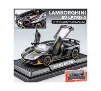 (black box) 1:32 Lamborghini Aventador SVJ LP780-4 Super Sports Car Alloy Metal Diecast Model Car Sound & Light