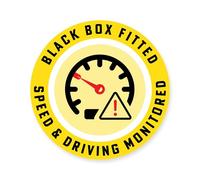 Black Box Car Sticker Round 10cm - Premium 3M Vinyl Decal, Bubble-Free Application, Weatherproof & UV Resistant, Safe Driving Sign for Young & New Drivers, Parents & Fleet Vehicles - Made in UK