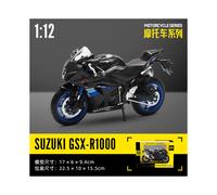 (black box) CCA Scale Suzuki GSX-R1000 Motorcycle Toys Alloy Diecast Model Collect Hobby Model Ornaments Gift For Friend Boys
