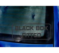 Black Box Fitted - New Driver Insurance Car Van Window Windscreen Bumper Vinyl Die Cut Custom Stickers Decals Graphics 200mm x 82mm Anthracite Dark Grey