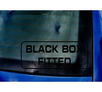 Black Box Fitted - New Driver Insurance Car Van Window Windscreen Bumper Vinyl Die Cut Custom Stickers Decals Graphics 200mm x 82mm Black