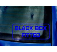 Black Box Fitted - New Driver Insurance Car Van Window Windscreen Bumper Vinyl Die Cut Custom Stickers Decals Graphics 200mm x 82mm Blue