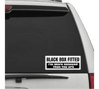Black Box Fitted Sticker - I'm More Annoyed Than You are Funny Car Decal - Humorous Vinyl Sticker for Drivers 2Packs(White)