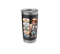 Black Boy Positive Affirmations I m Loved Smart Kind Brave Stainless Steel Insulated Tumbler