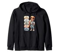 Black Boy Positive Affirmations I m Loved Smart Kind Brave Zip Hoodie
