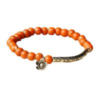 Black Bracelets For Woman Stitching Women Metal Accessory Birthday Bracelet (Orange, One Size)