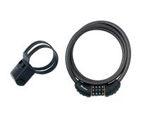 Black Braided Steel Combination Cable 1.8M X 10Mm Master Lock Black One Size