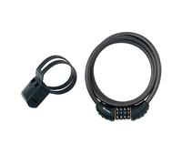 Black Braided Steel Combination Cable 1.8m X 10mm Master Lock Multi One Size
