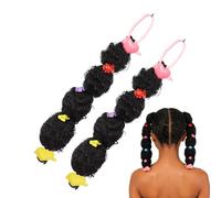 Black Braiding Hair 2-Piece Natural Lightweight Ponytail