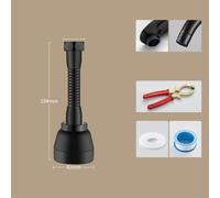 Black Brass 360° Swivel Kitchen Faucet Spray Head with 3 Spray Modes, Anti-Splash Technology, Solid Copper Construction, Standard Fit for(B)