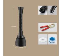 Black Brass 360° Swivel Kitchen Faucet Spray Head with 3 Spray Modes, Anti-Splash Technology, Solid Copper Construction, Standard Fit for(C)