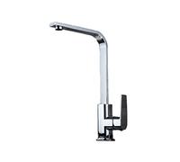 Black Brass Kitchen Fau Rotatable Single Handle Mixer Deck Mounted Sink Tap with 60cm Hose & Aerator Slish Bathroom Basin Fixture