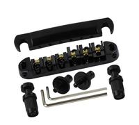 Black Brass Roller Saddle Guitar Bridge Tailpiece Set Guitar Parts Bridge