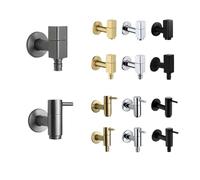 Black Brass Washing Machine Faucet Wall Mounted Single Cold G1/2 Mop Pool Outdoor Garden Bathroom Kitchen(Brushed Gold Type B)