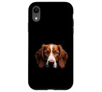 Black Brittany Spaniel Dog Brittany Face Case for iPhone XR