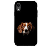 Black Brittany Spaniel Dog Brittany Face Case for iPhone XR