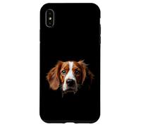 Black Brittany Spaniel Dog Brittany Face Case for iPhone XS Max