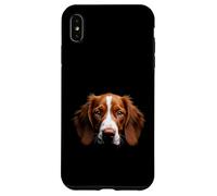 Black Brittany Spaniel Dog Brittany Face Case for iPhone XS Max
