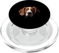 Black Brittany Spaniel Dog Brittany Face PopSockets PopGrip for MagSafe