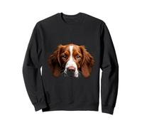Black Brittany Spaniel Dog Brittany Face Sweatshirt