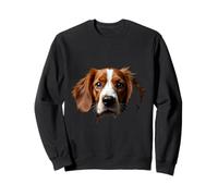 Black Brittany Spaniel Dog Brittany Face Sweatshirt