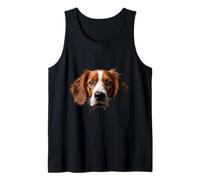 Black Brittany Spaniel Dog Brittany Face Tank Top