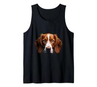 Black Brittany Spaniel Dog Brittany Face Tank Top