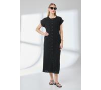 Black Broderie Pocket Detail Midi Shirt Dress Principles Black 10