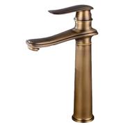 Black Bronze Bathroom Faucet, Retro Brushed Copper Sink Mixer, Hot & Cold Water, Elegant Brown Finish, Durable Design, Countertop Basin Tap, Vintage Style.