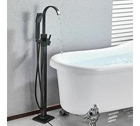 Black Bronze Freestanding Bathtub Faucet Bath Filling Floor-Standing Hot and Cold Water Mixing Faucet-Oil Rubbed Bronze b,