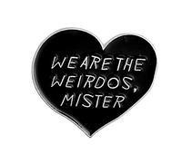 Black Brooch Pins “We Are The Weirdos Mister” Letter Halloween Brooches Badge Jewelry Nice and clever
