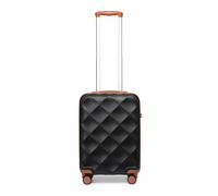 (Black/Brown, 20 Inch) 1 to 4 Pcs ABS Hard Shell Travel Suitcase with TSA Lock