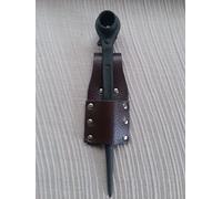 Black/Brown BBI Leather Spanner Frogs Scaffolding Tools+ Heavy Duty Black Rachet Wrench 19/21 Straight End + Single Frog