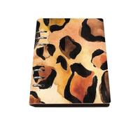 Black Brown Spots Leopard Notebook A5, Pu Leather Notebooks A5, Lined Paper Notebook Spiral Bound 180Pages/90Sheets, Notepads for Note Taking, Lined Journal for Home, Revision Supplies Journal Diary