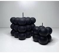 Black Bubble & Mini Bubble Set Soy Wax Candle | 6cm x 6cm Bubble Home Decor New £11.49 Free P&P