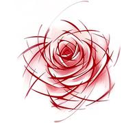 Black Buck Knife Carved Rose Wrist Red Blood Mark Temporary Tattoo Stickers, Waterproof, Long-lasting, Colorful Fake Tattoos(1ocs)