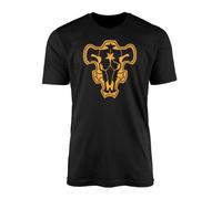 Black Bulls Clover T-Shirt Top Anime Manga Asta Magic Wizard King Yuno Orphan Four-Leaf Grimoire Knight Devil Noelle Japanese Japan Cartoon Gift Present (5XL, Black Prime)