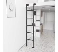 Black Bunk Bed Ladder - Heavy Duty Emergency Egress Ladder for Window Well - Wrought Iron Loft Ladder Indoor Outdoor Climladders - Customizable Size/2.4M/8Ft/94In