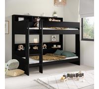 Black Bunk Bed with Storage Shelves - Aire