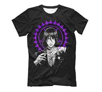 Black Butler Men T Shirt Kuroshitsuji Japanese Manga Anime Series Claude Faustus Black