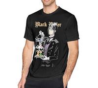Black Butler T-Shirt Unisex Gift Men's Black Tees(Small)