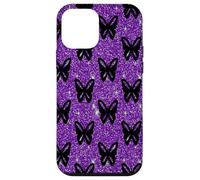Black Butterflies Purple Fly Insect Animals Case for iPhone 12 mini