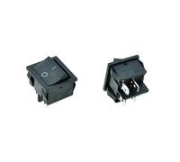 Black Button Rocker Boat Switch DPST Double Pole Single Throw 4 Pin 2 Positions I/O ON/OFF 22x19mm Snap-in Panel 6A,250V IDGTTLDF