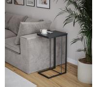 Urbn-Living Urbnliving 67Cm Height Black C Shaped Living Room Bedside Metal Frame Side Coffee Table
