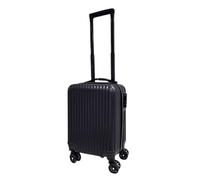 Black Cabin Suitcase 16'' 45x30x21.5cm in ABS Heavy Duty with 4 Swivel Wheels