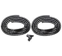 Deskit Cable Tidy Sleeve 6m - Flexible 20mm Cable Organizer for Cable Management - Durable Spiral Cable Wrap for Wire Protection - Protective Wire Wrap for a Safe & Clutter-Free Home - Black