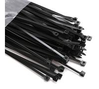 Black Cable Ties 300mm x 3.5mm Nylon 66 UL Approved [100 Pack]