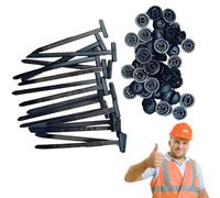 Black Cable Ties Nylon Universal Cable Ties Heavy Duty Self-Locking Zipper Tie Holder with Pin and Button Design Plastic Tools Fasteners Car Body Anti-UV Zippers for Home Office Garage Workshop (50)